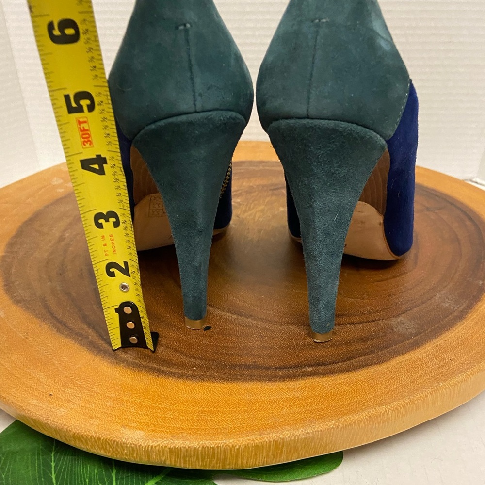 Sigerson Morrison Color Block Suede Poubted Toe H… - image 6